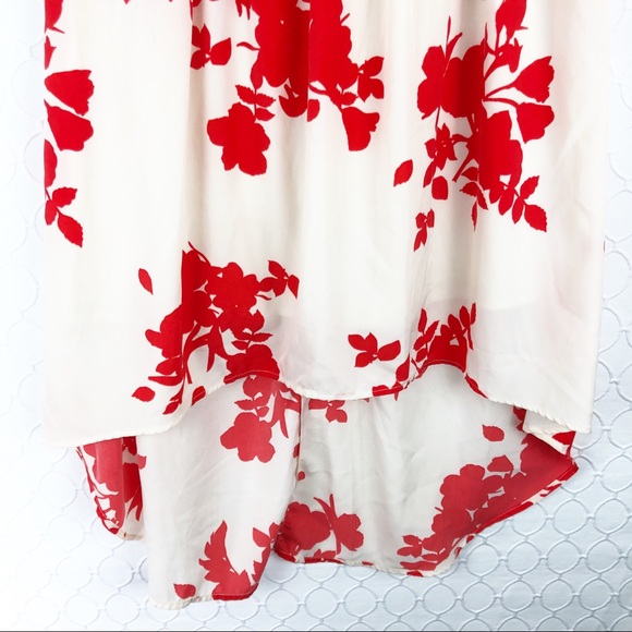 NWT Rules of Etiquette Cherry Blossom Floral Hi Lo Midi Circle Skirt L - Picture 4 of 7